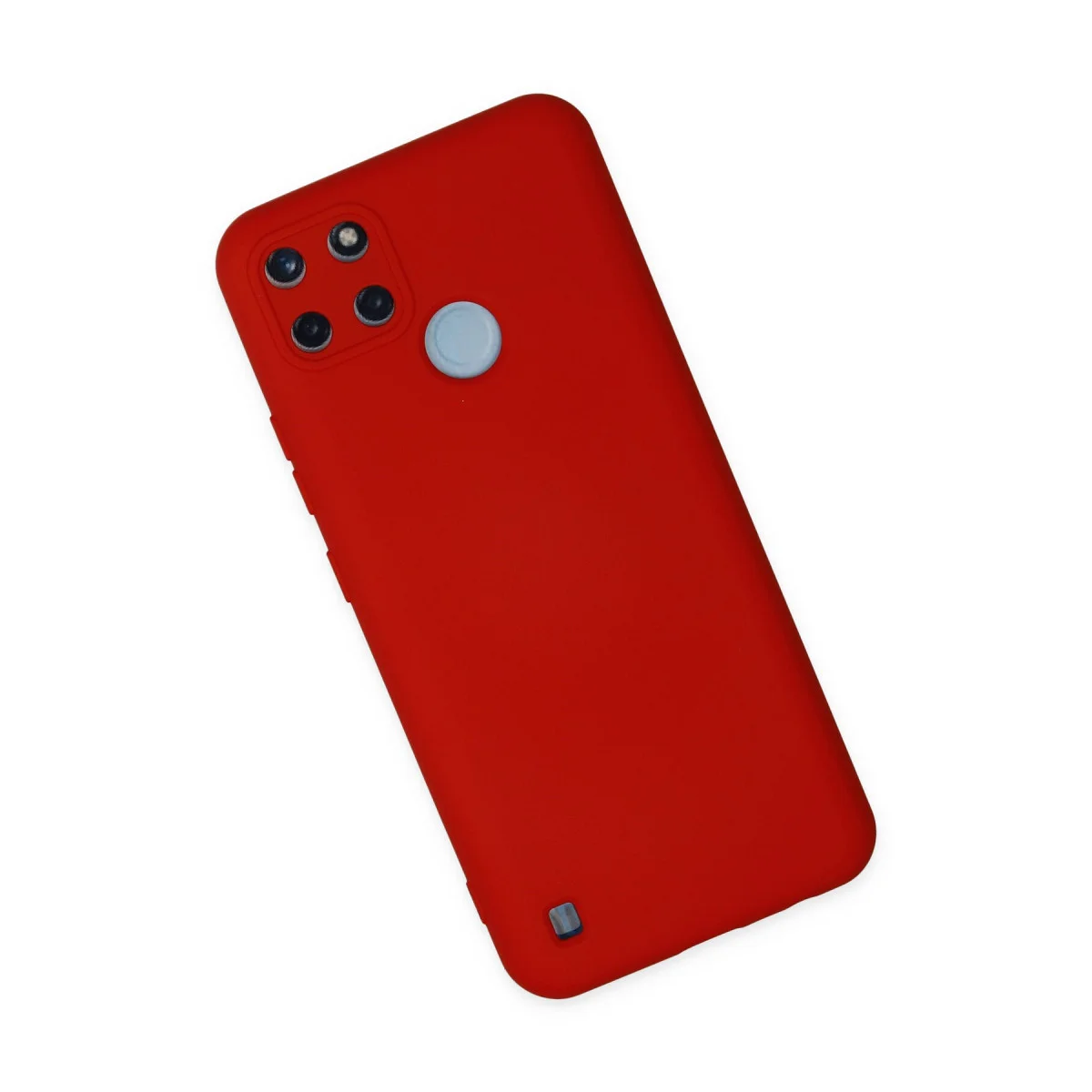 Realme C25Y Kılıf Nano içi Kadife Silikon - Kırmızı