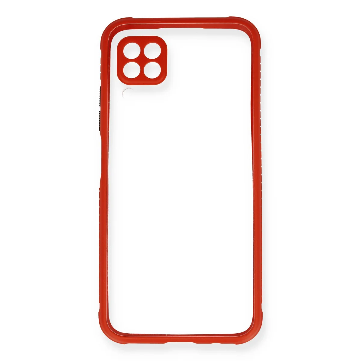 P40 Lite Kılıf Miami Şeffaf Silikon - Kırmızı