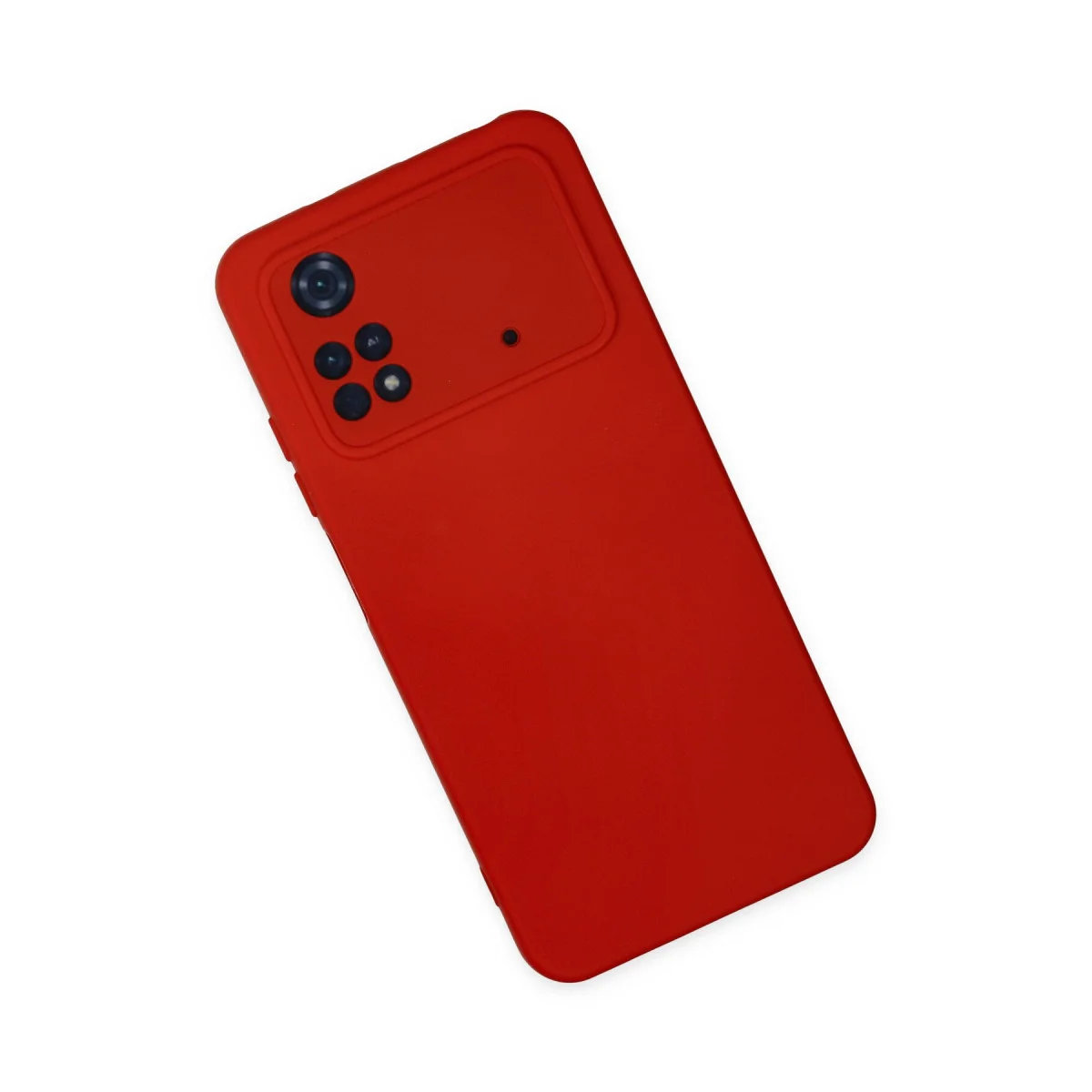 Poco M4 Pro 4G Kılıf Nano içi Kadife Silikon - Kırmızı
