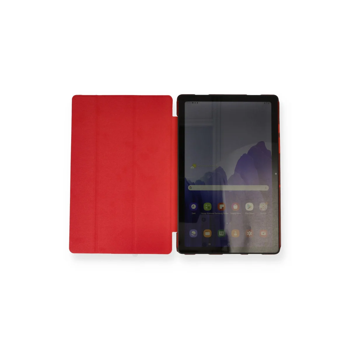 Galaxy T970 Tab S7 Plus 12.4 Kılıf Tablet Smart Kılıf - Kırmızı