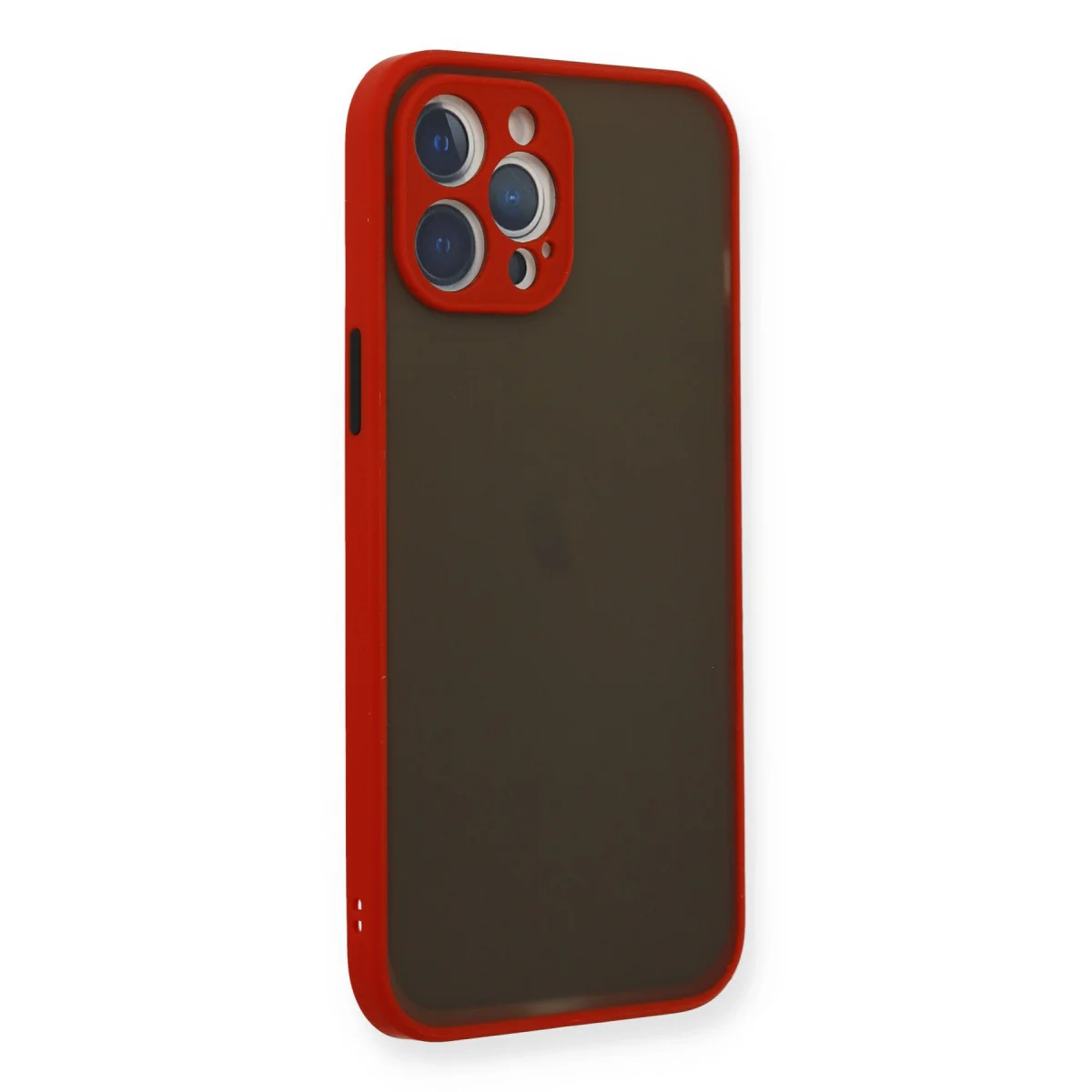 iPhone 12 Pro Kılıf Montreal Silikon Kapak - Kırmızı