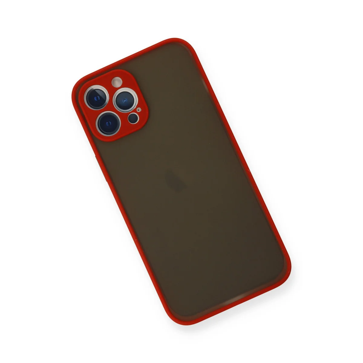 iPhone 12 Pro Kılıf Montreal Silikon Kapak - Kırmızı