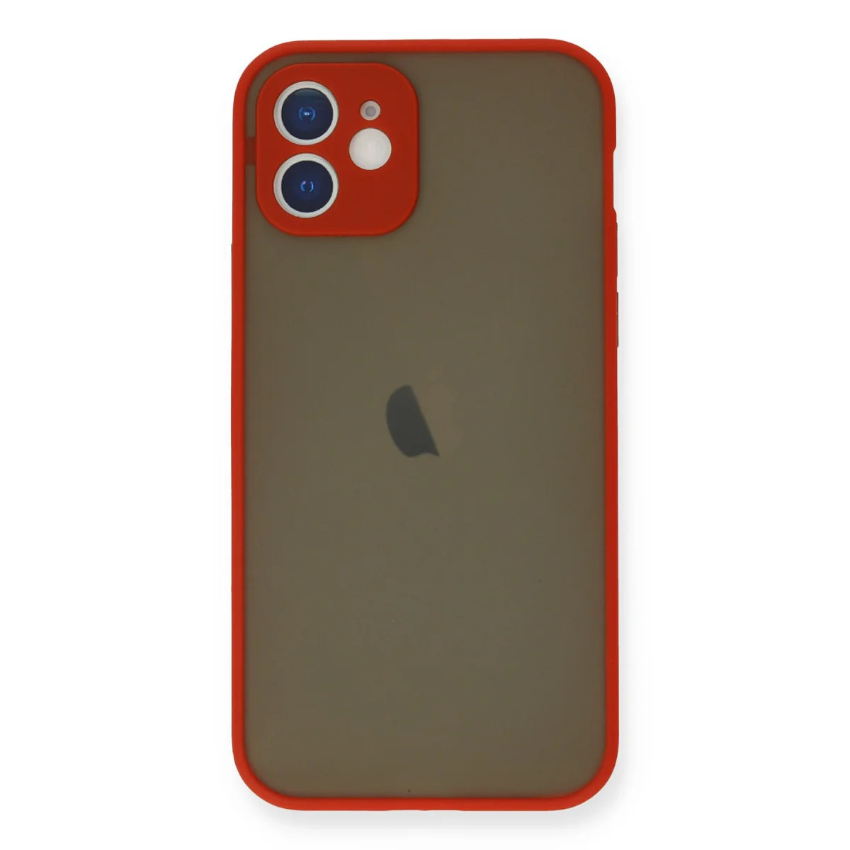 iPhone 12 Mini Kılıf Montreal Silikon Kapak - Kırmızı