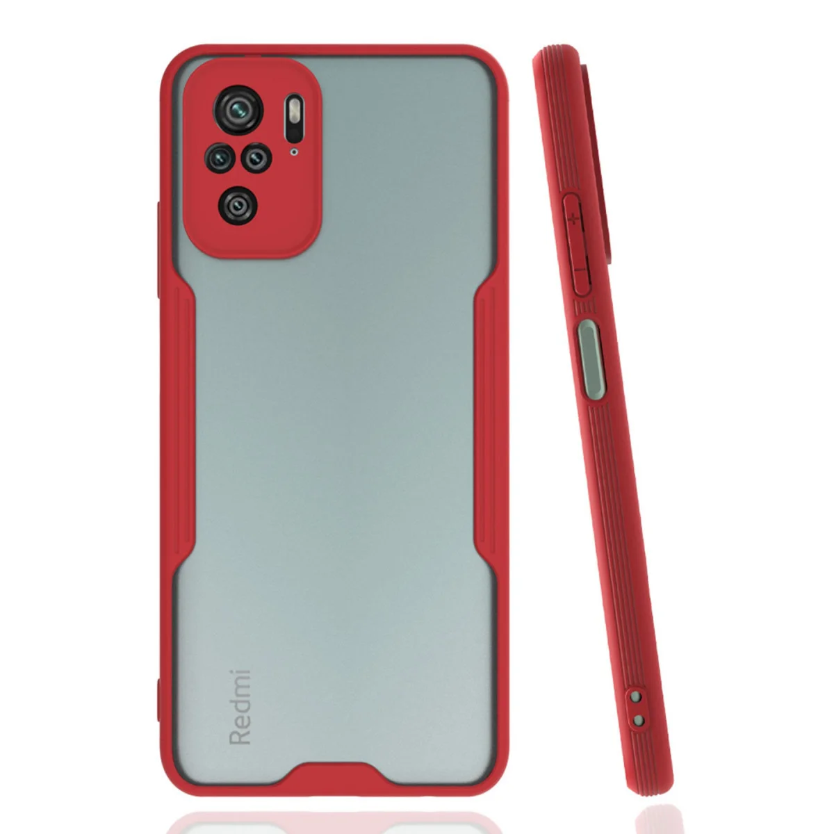 Redmi Note 10 Kılıf Platin Silikon - Kırmızı