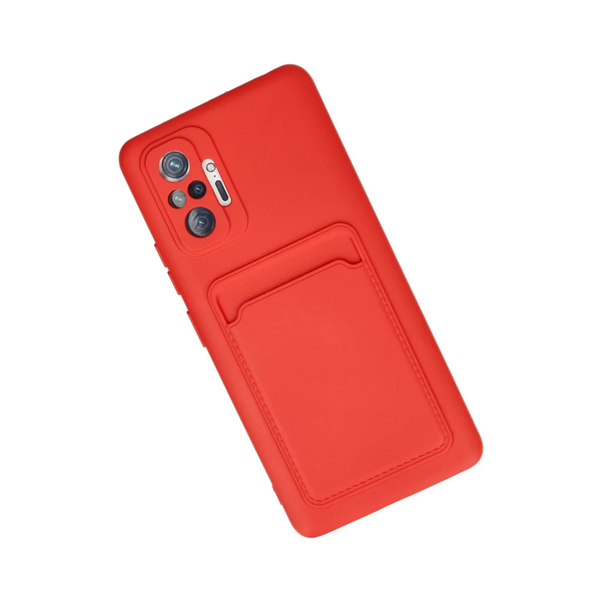 Redmi Note 10 Pro Kılıf Kelvin Kartvizitli Silikon - Kırmızı