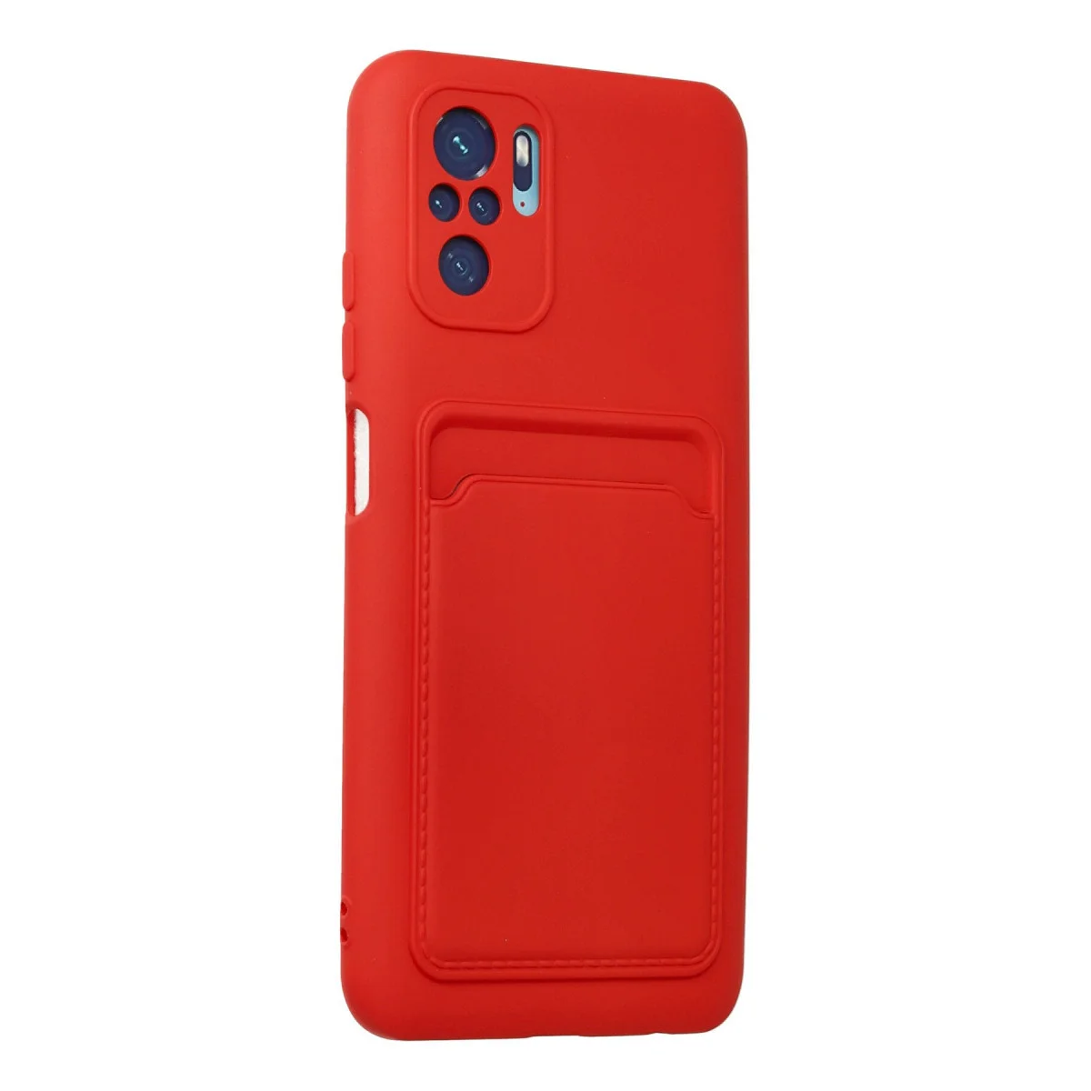 Redmi Note 10S Kılıf Kelvin Kartvizitli Silikon - Kırmızı