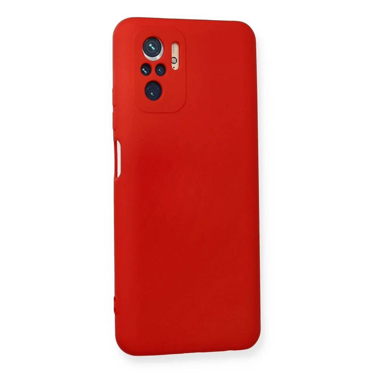 Redmi Note 10 Kılıf Nano içi Kadife Silikon - Kırmızı