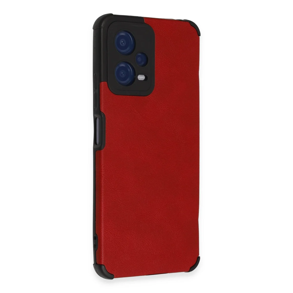 Redmi Note 12 5G Kılıf Loop Deri Silikon - Kırmızı
