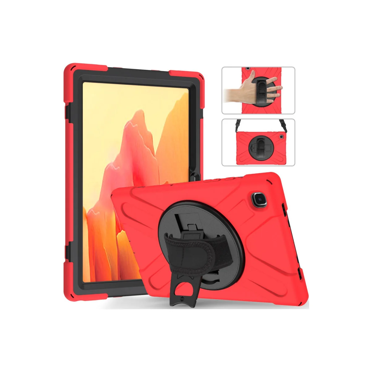 Galaxy T220 Tab A7 Lite 8.7 Kılıf Amazing Tablet Kapak - Kırmızı