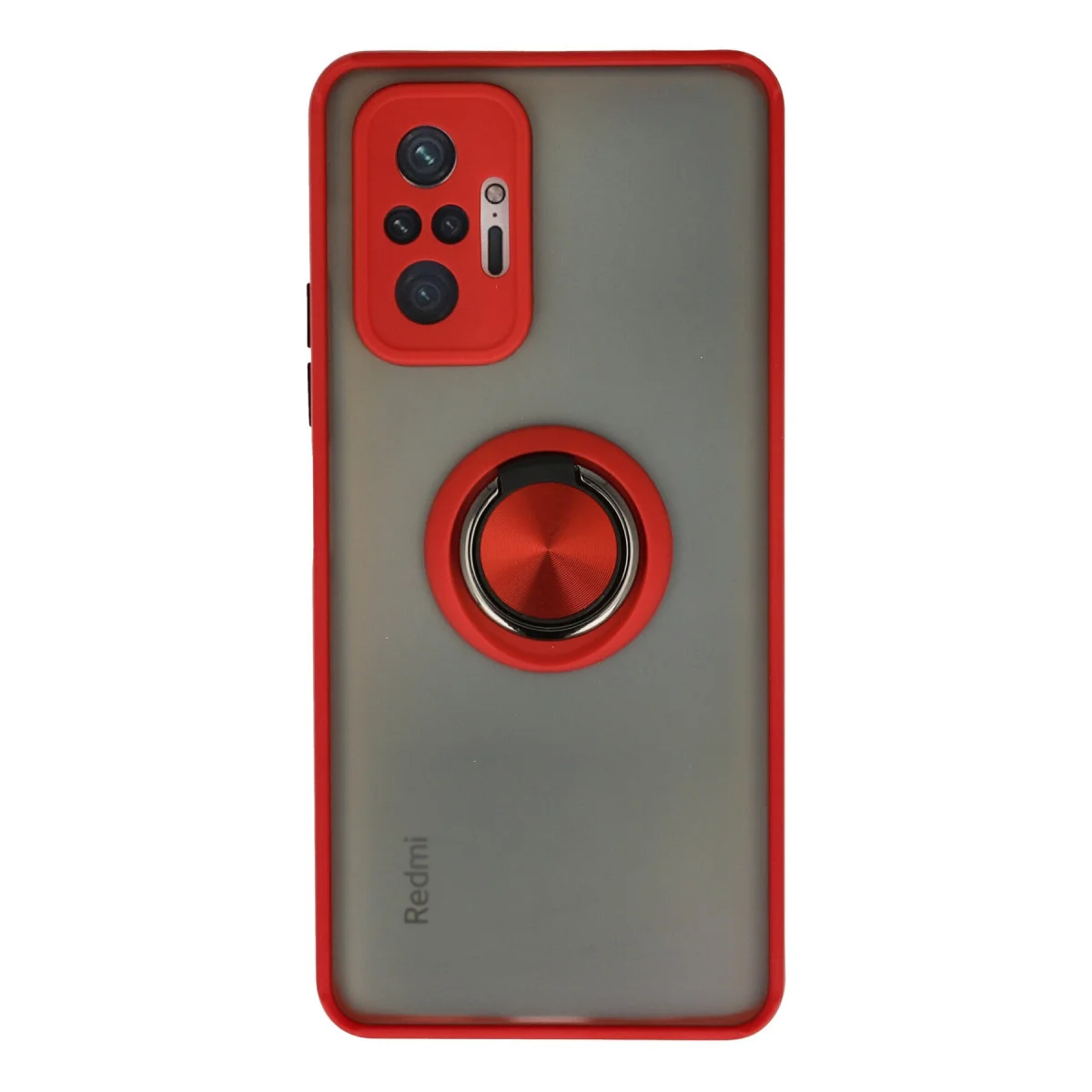 Redmi Note 10 Pro Kılıf Montreal Yüzüklü Silikon Kapak - Kırmızı