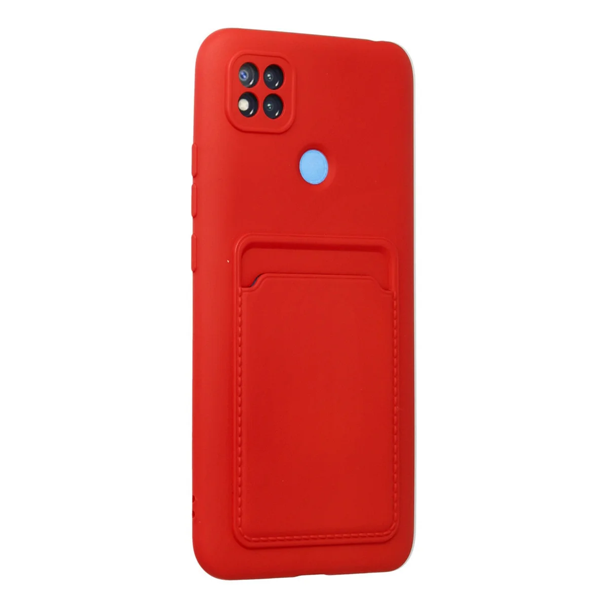 Redmi 9C Kılıf Kelvin Kartvizitli Silikon - Kırmızı