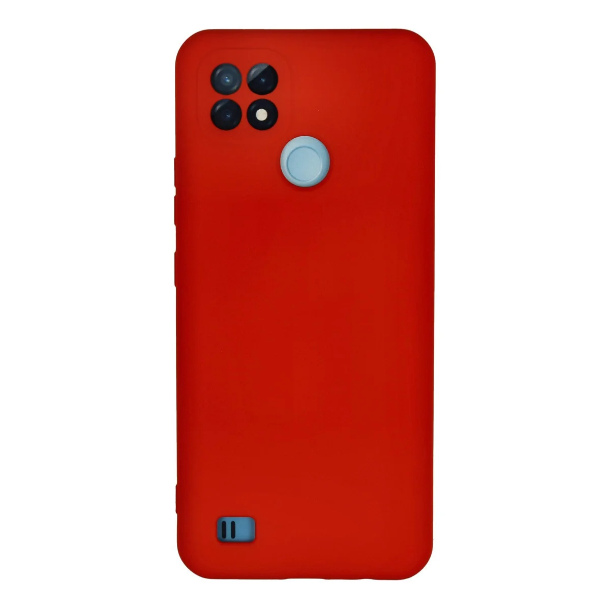 Realme C21 Kılıf Nano içi Kadife Silikon - Kırmızı