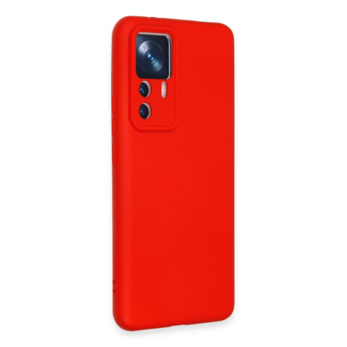 Mi 12T Pro Kılıf Nano içi Kadife Silikon - Kırmızı