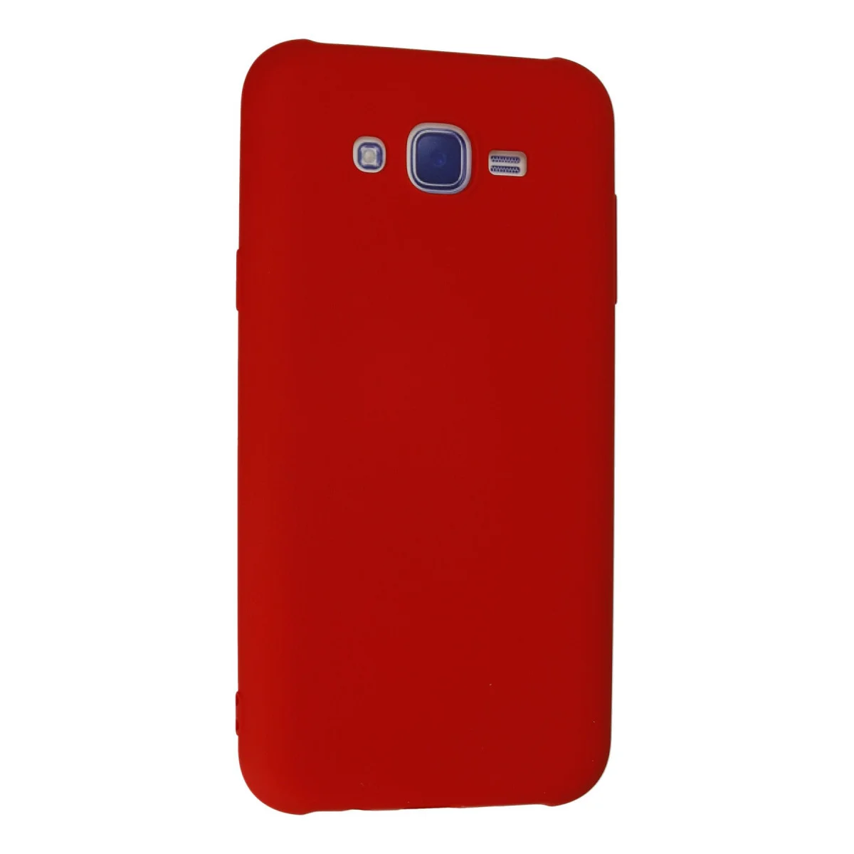 Galaxy J7 Kılıf Nano içi Kadife Silikon - Kırmızı