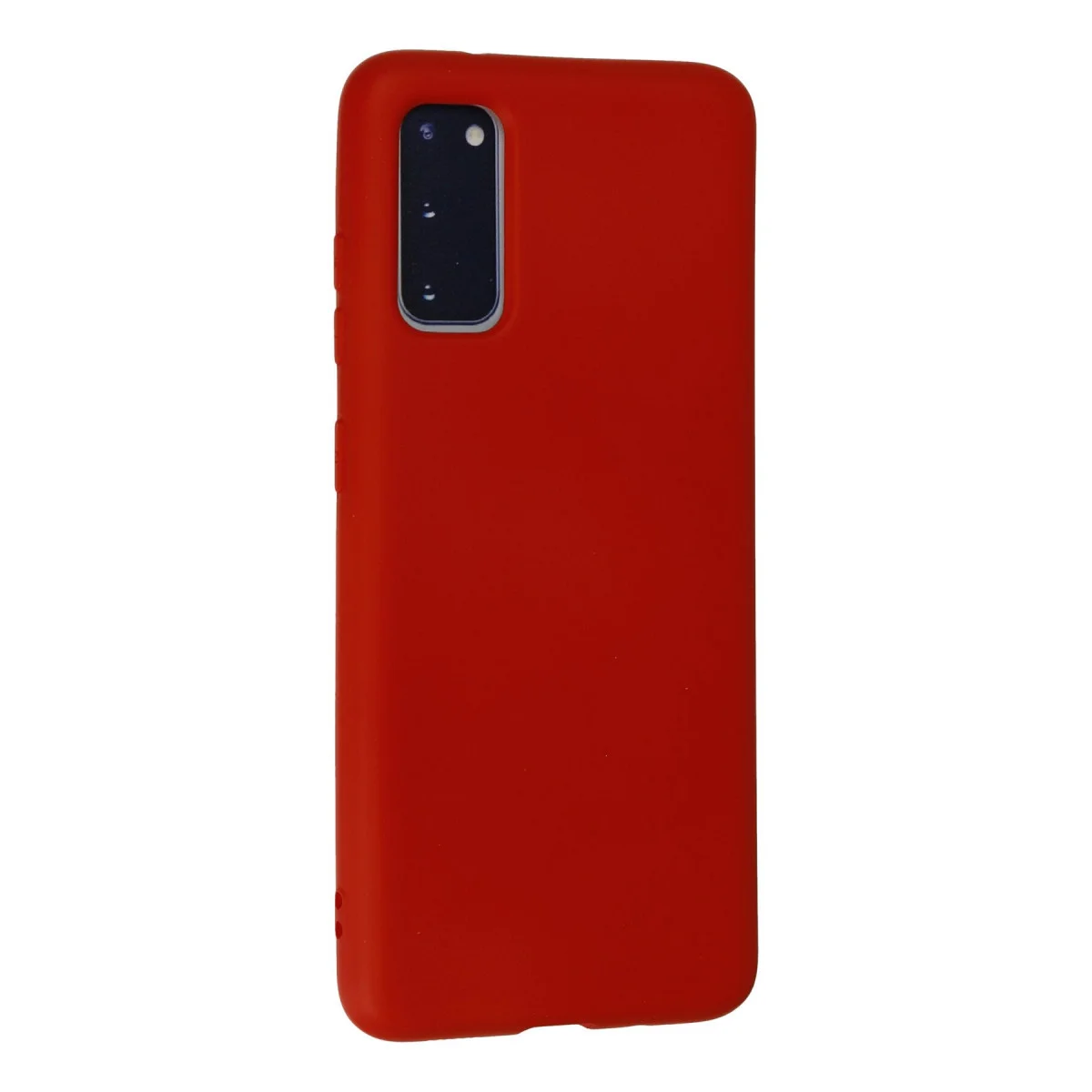 Galaxy S20 Kılıf Nano içi Kadife Silikon - Kırmızı