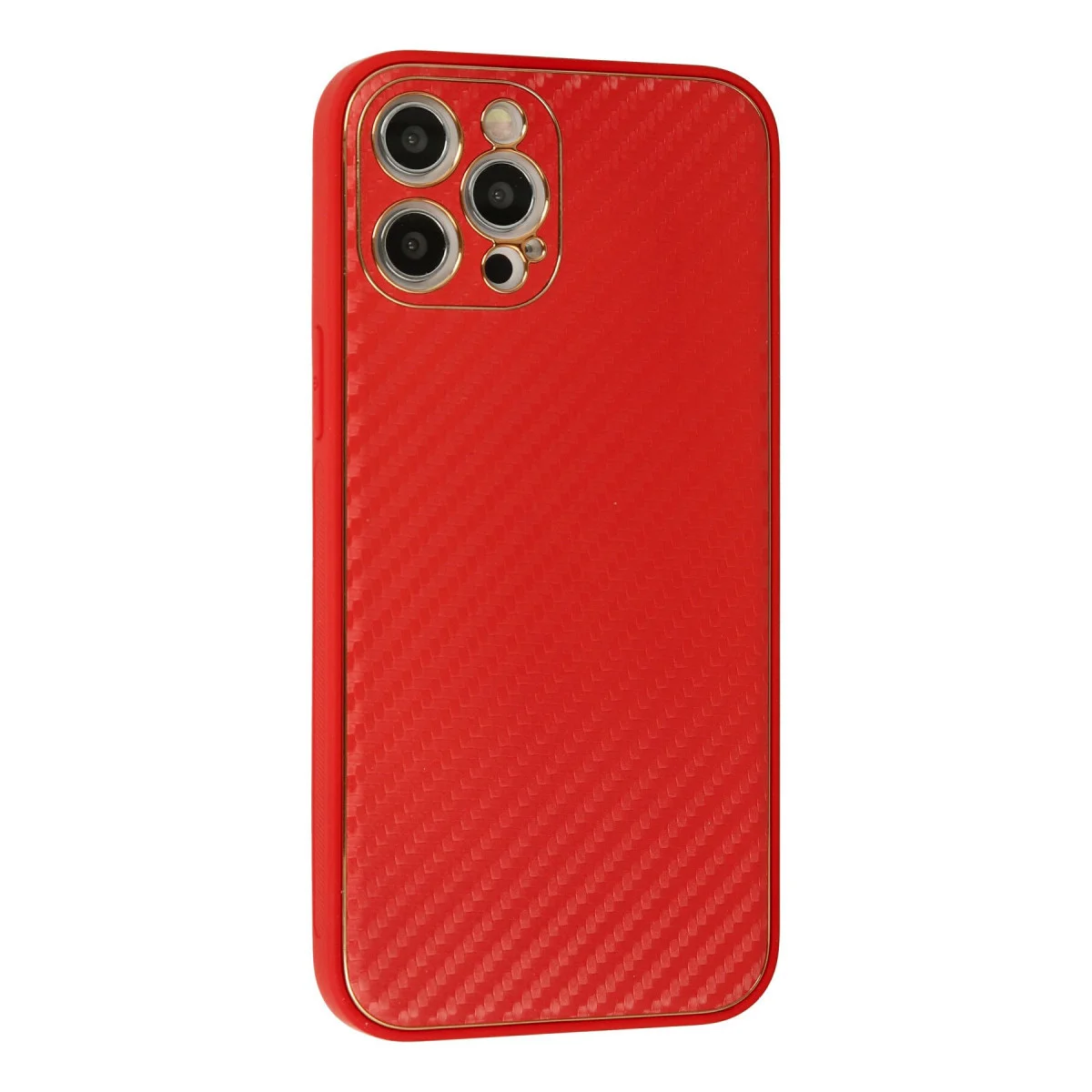 iPhone 12 Pro Max Kılıf Coco Karbon Silikon - Kırmızı