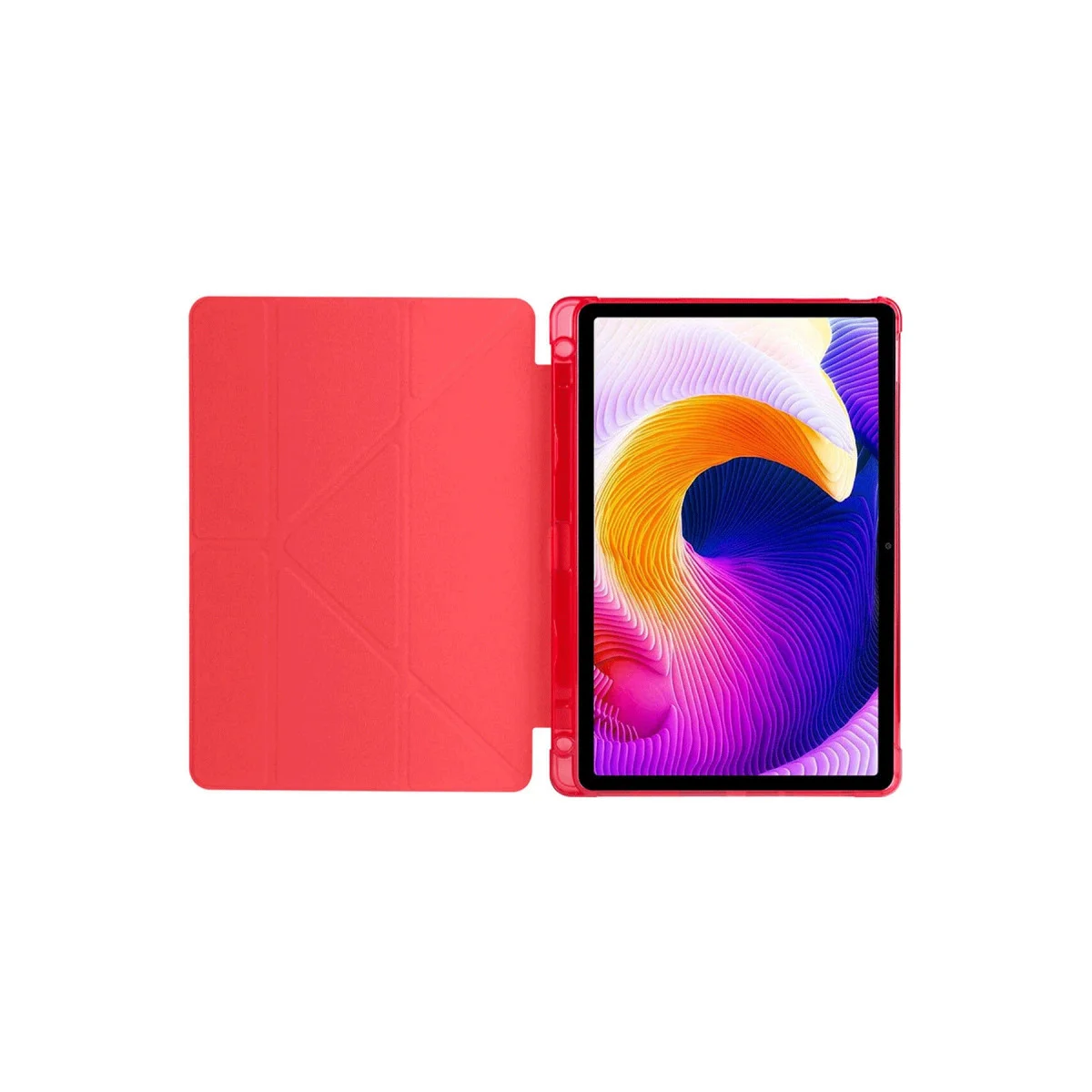 Redmi Pad SE Kılıf Kalemlikli Mars Tablet Kılıfı - Kırmızı