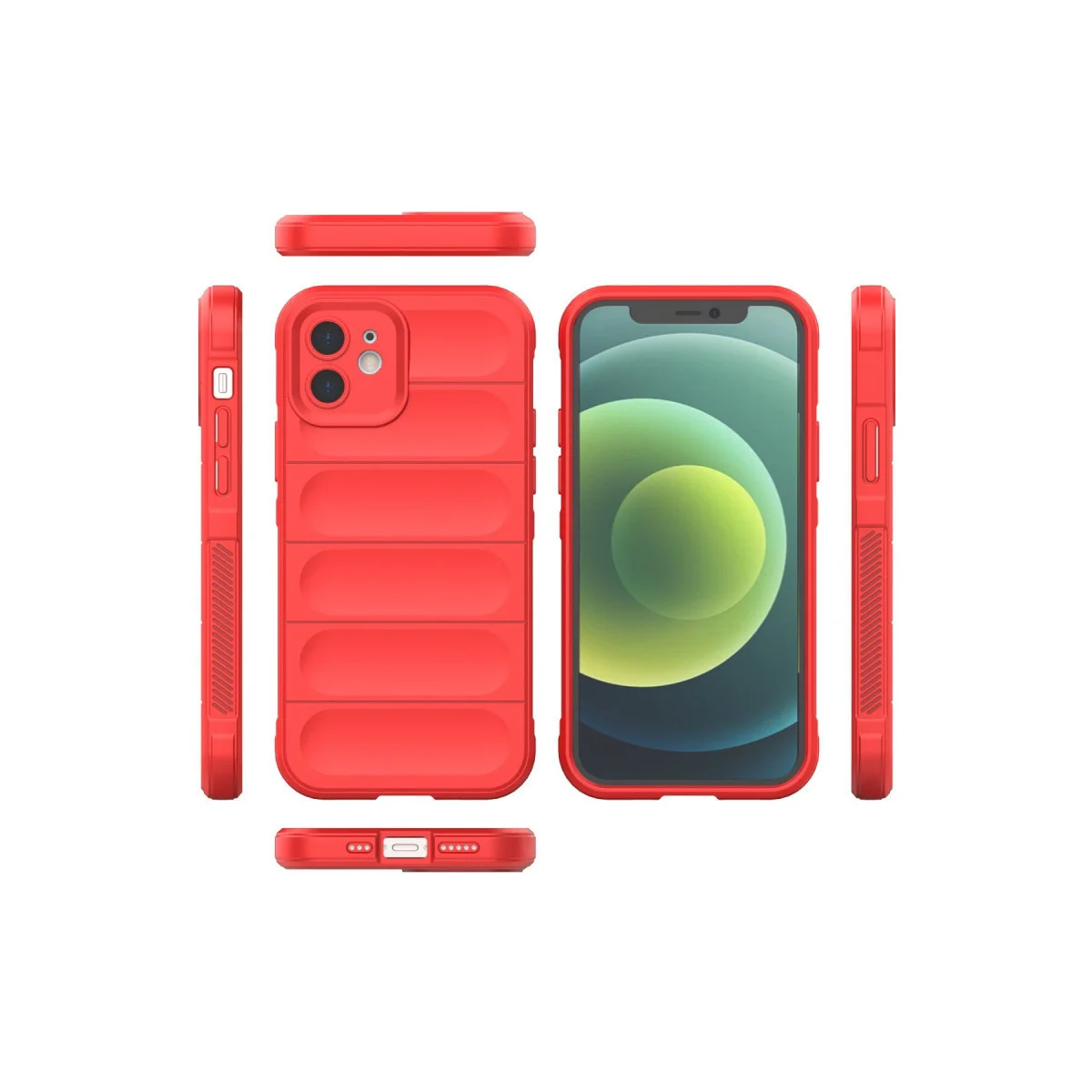 iPhone 12 Kılıf Optimum Silikon - Kırmızı