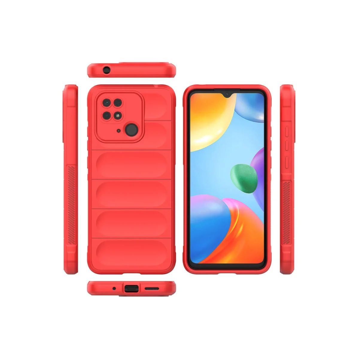Redmi 10C Kılıf Optimum Silikon - Kırmızı