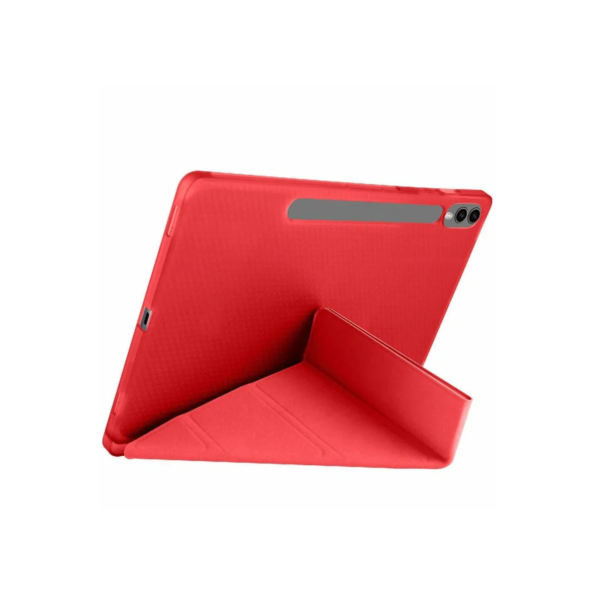 Galaxy X510 Tab S9 FE 11 Kılıf Kalemlikli Mars Tablet Kılıfı - Kırmızı