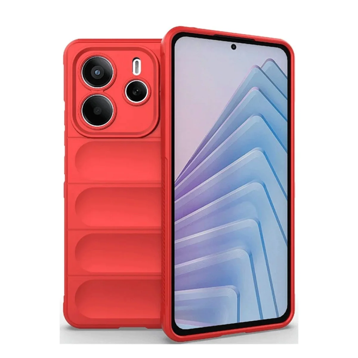 Redmi Note 14 4G Kılıf Optimum Silikon - Kırmızı