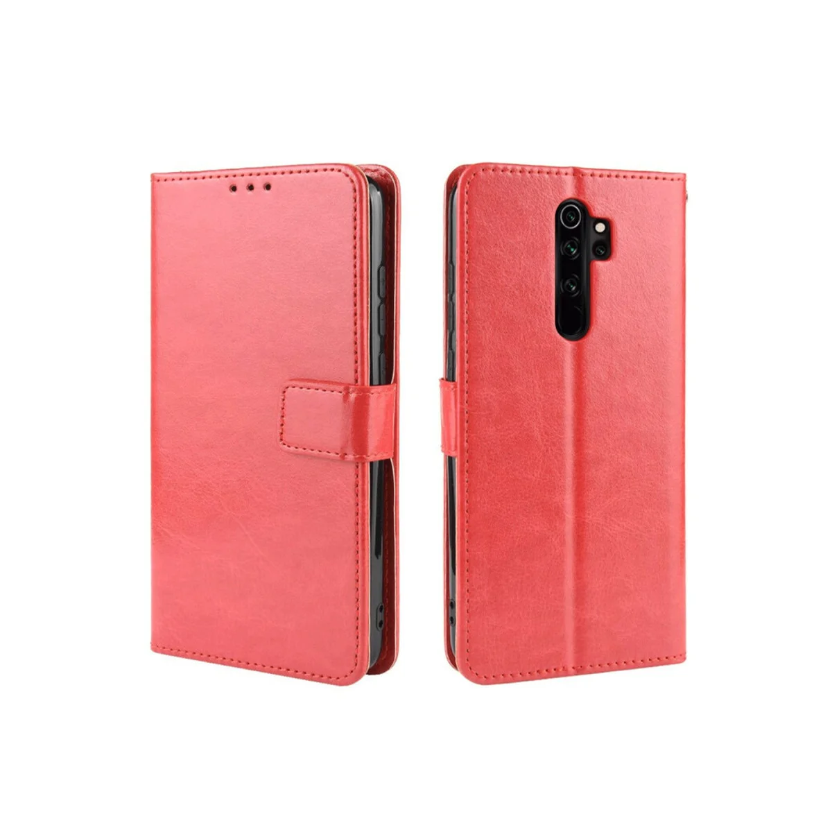 Redmi Note 8 Pro Kılıf Trend S Plus Kapaklı Kılıf - Kırmızı