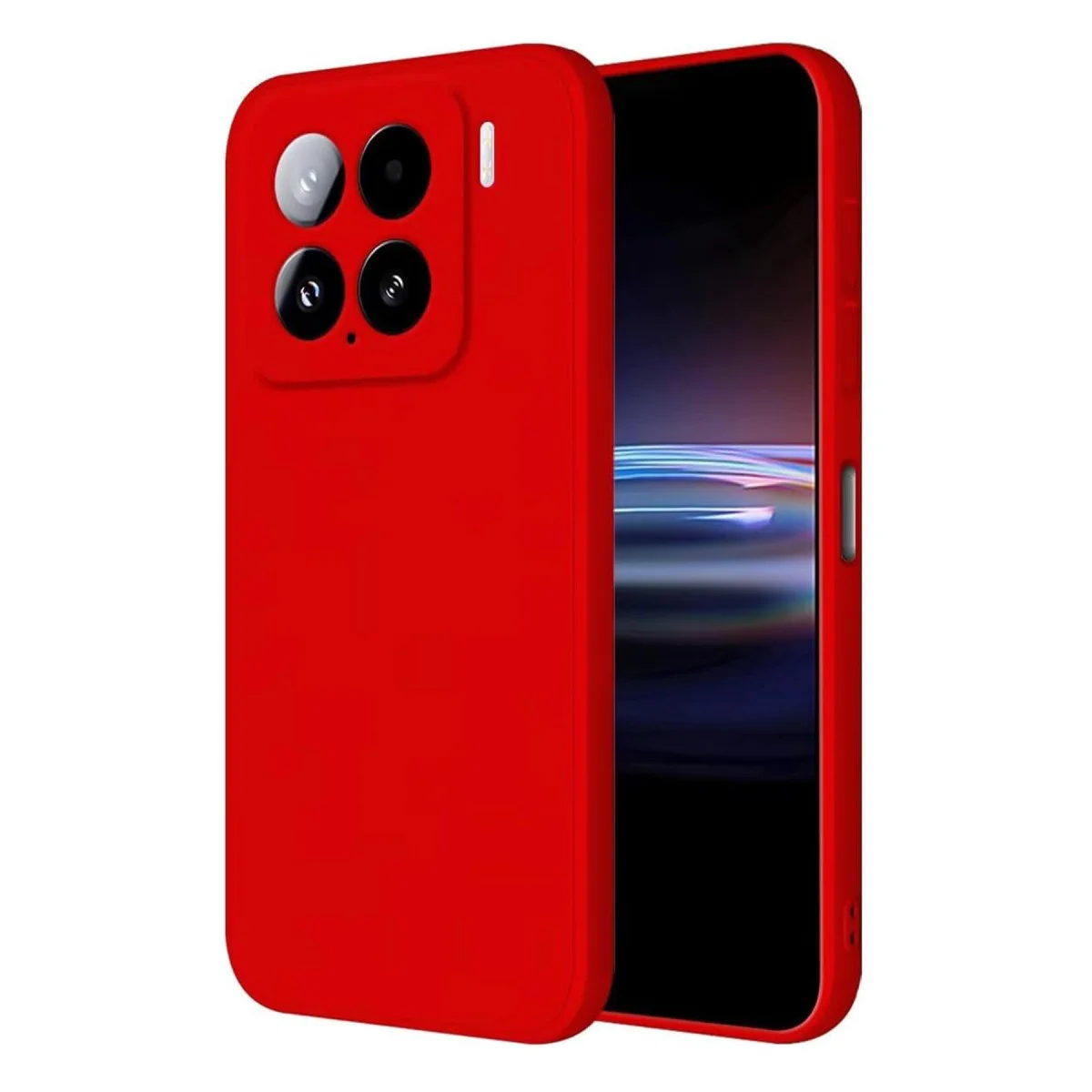Mi 15 Pro Kılıf Nano içi Kadife Silikon - Kırmızı