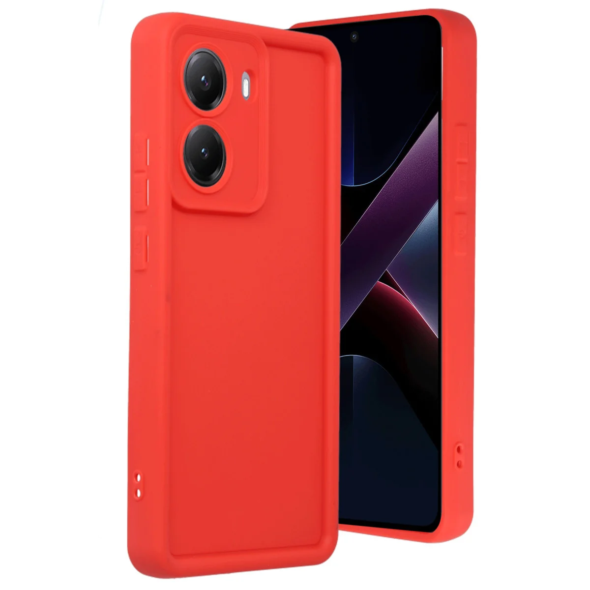 Poco X7 Pro Viera Silikon - Kırmızı