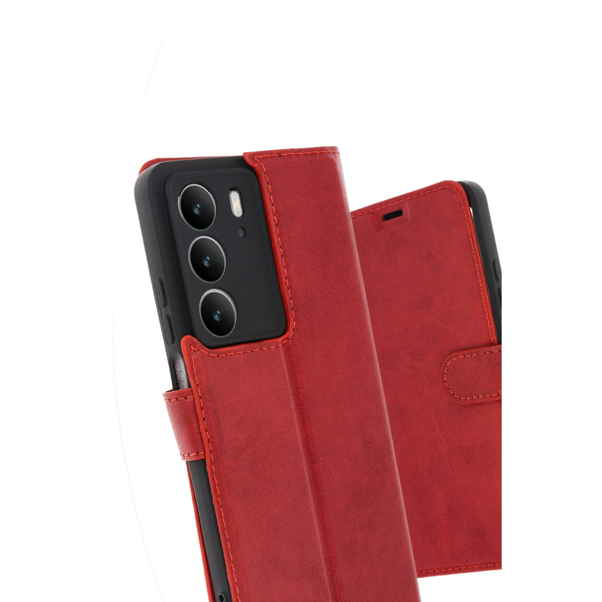 Realme C75 4G Trend S Plus Kapaklı Kılıf - Kırmızı