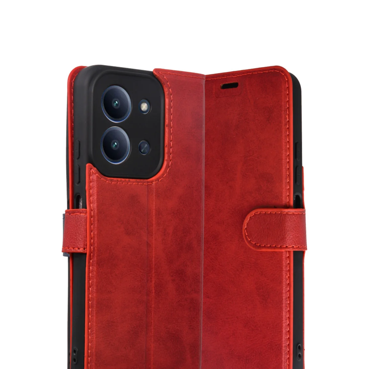 Redmi 15C 4G Trend S Plus Kapaklı Kılıf - Kırmızı