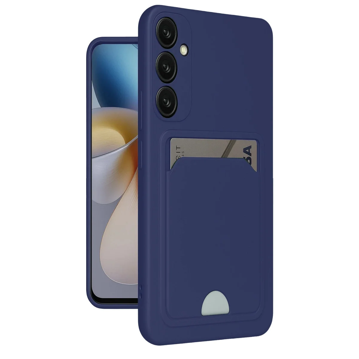 Galaxy A35 5G Kılıf Kelvin Kartvizitli Silikon - Lacivert