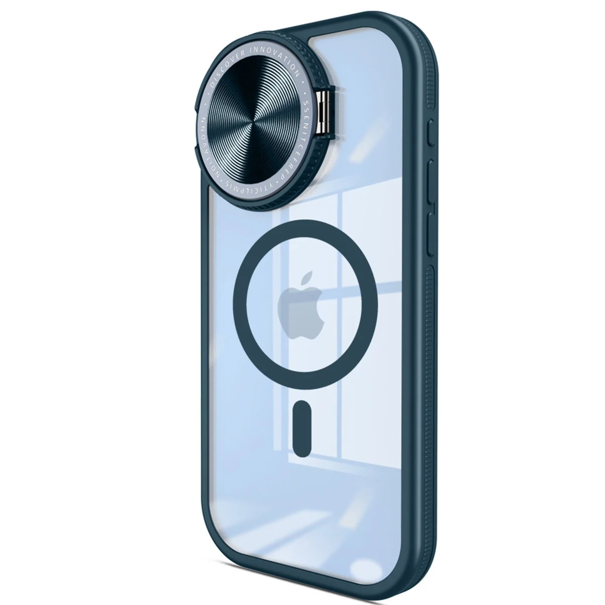 iPhone 14 Pro Max Kılıf Teleskop Lens Magsafe Silikon Kapak - Lacivert