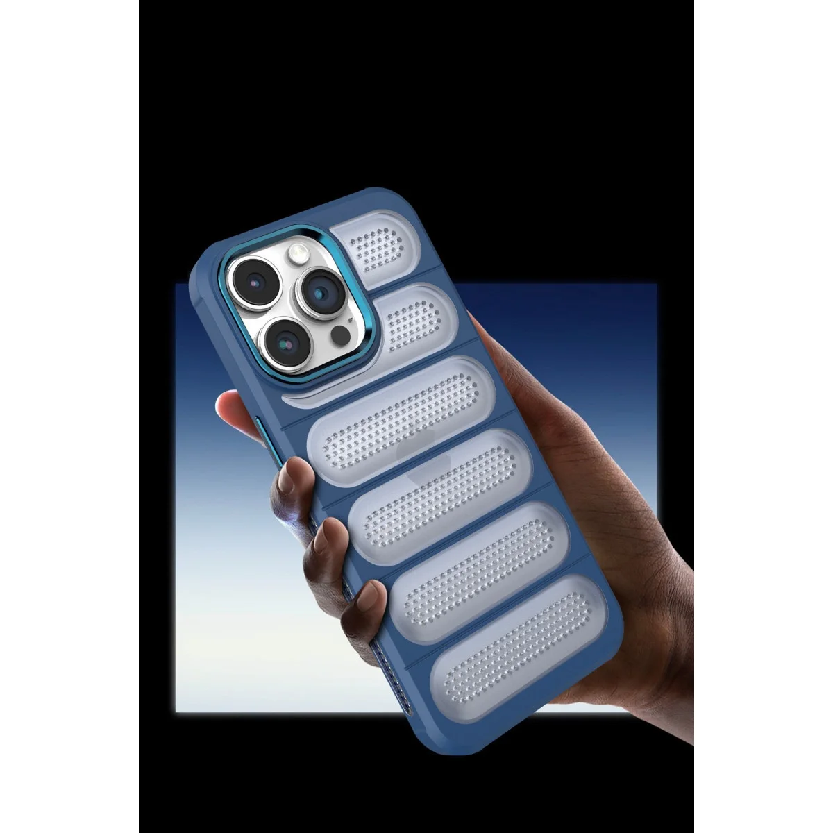 iPhone 15 Pro Max Kılıf Airmax Silikon Kapak - Lacivert