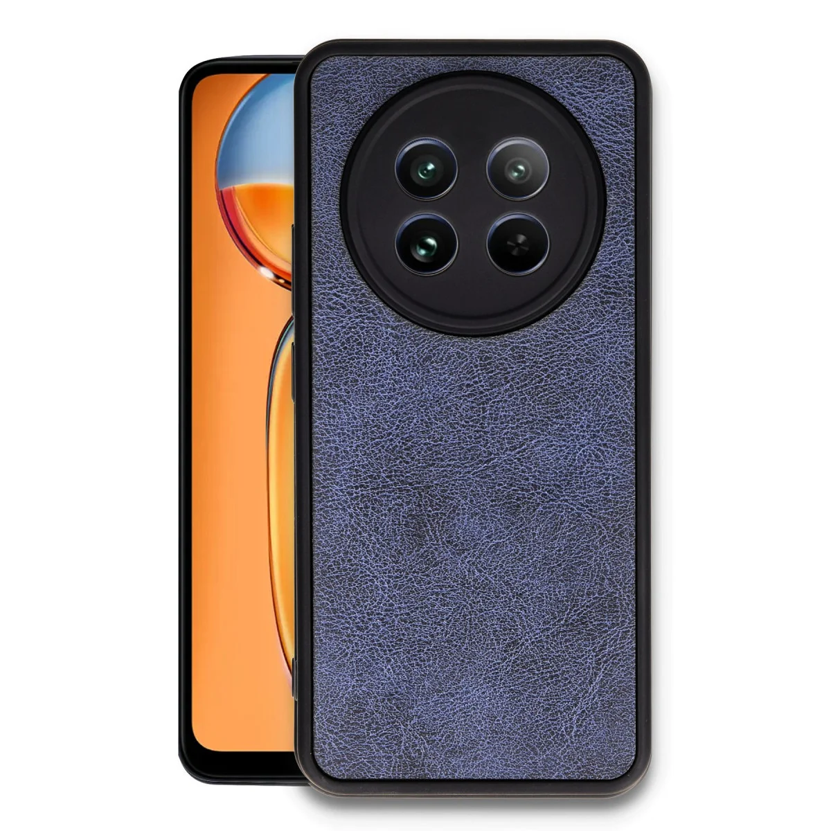 Realme 12 5G Kılıf Aras Deri Kapak - Lacivert