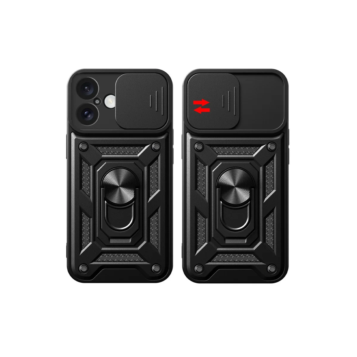 iPhone 16 Kılıf Pars Lens Yüzüklü Silikon - Lacivert