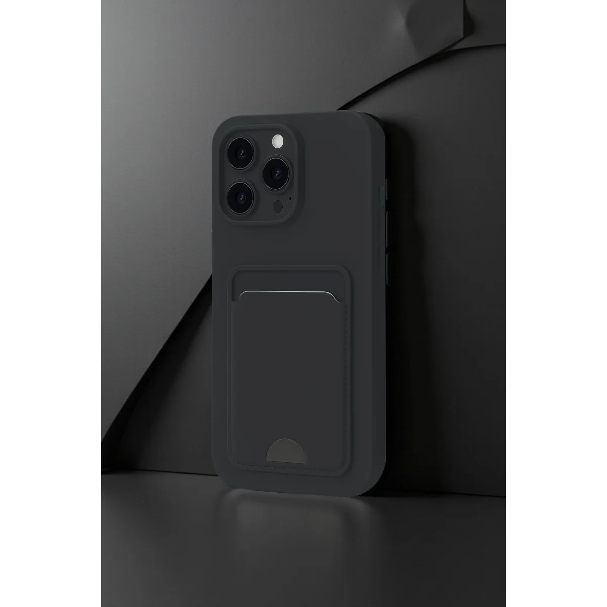 iPhone 16 Plus Kılıf Kelvin Kartvizitli Silikon - Lacivert
