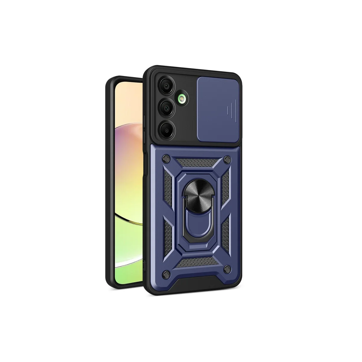 Galaxy A16 5G Kılıf Pars Lens Yüzüklü Silikon - Lacivert
