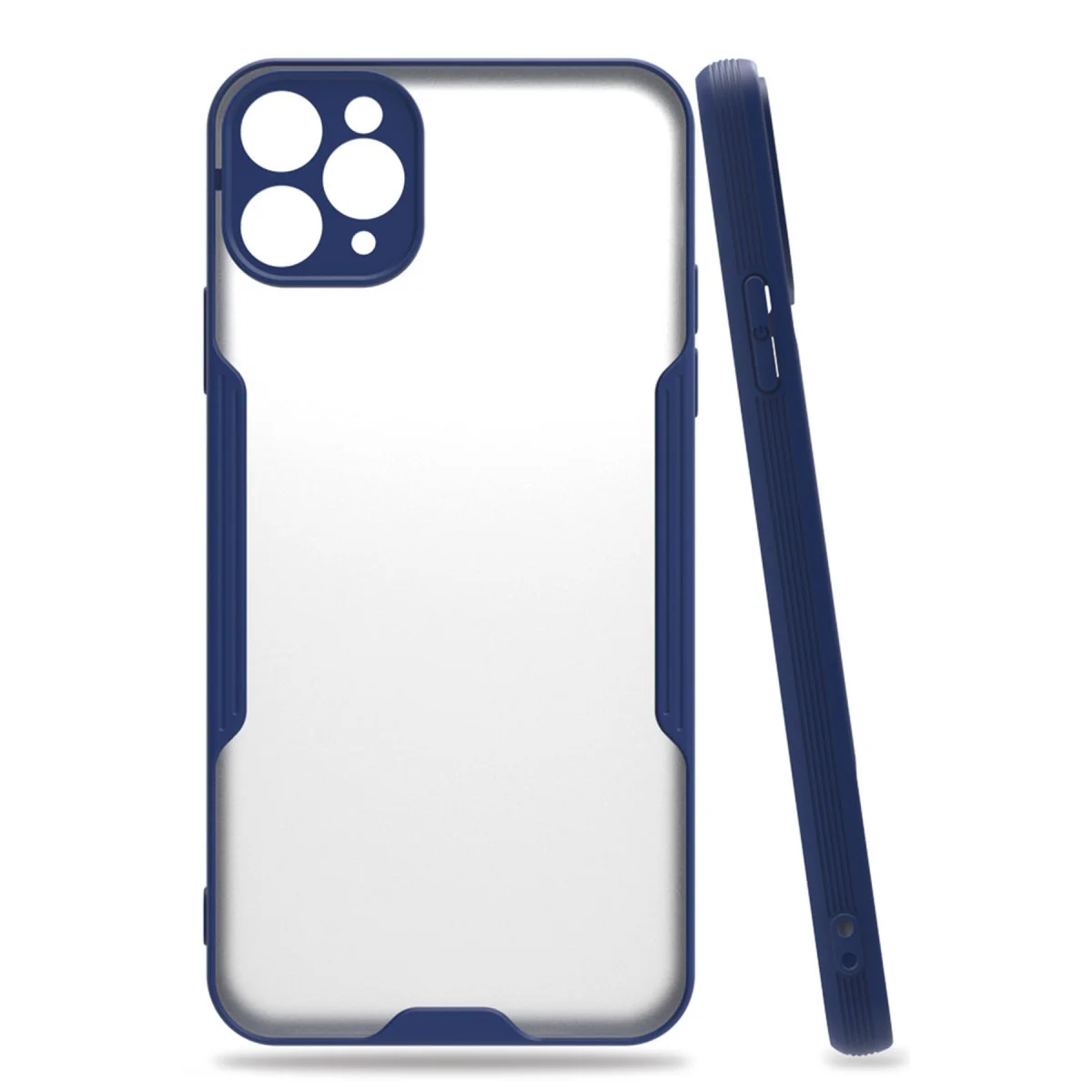 iPhone 11 Pro Max Kılıf Platin Silikon - Lacivert