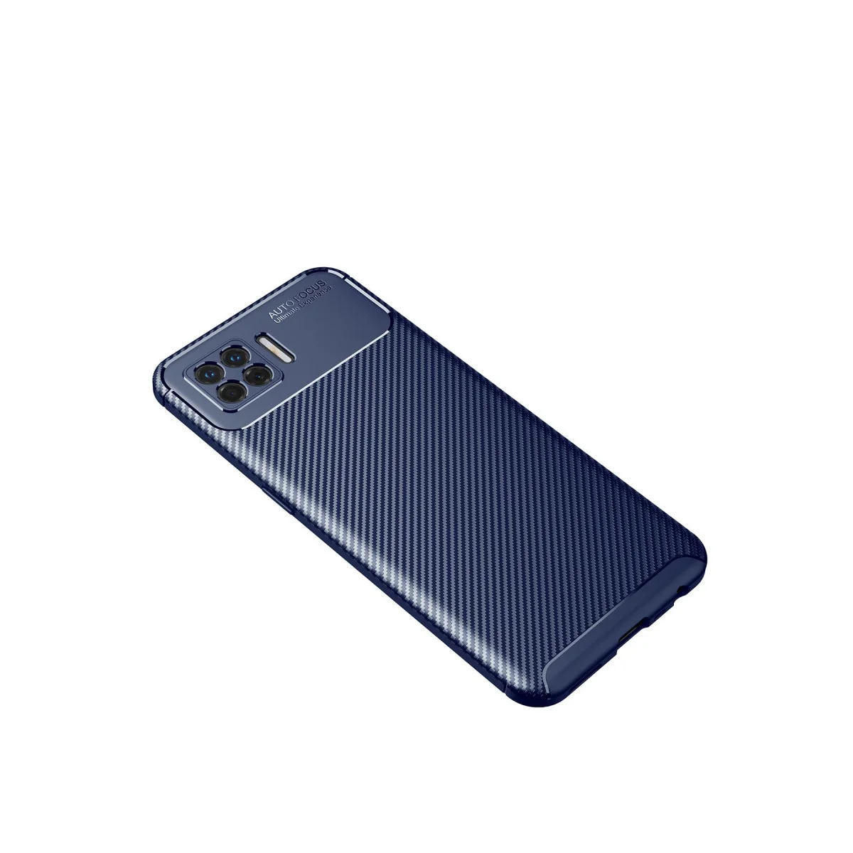 A73 Kılıf Auto Focus Karbon Kapak - Lacivert