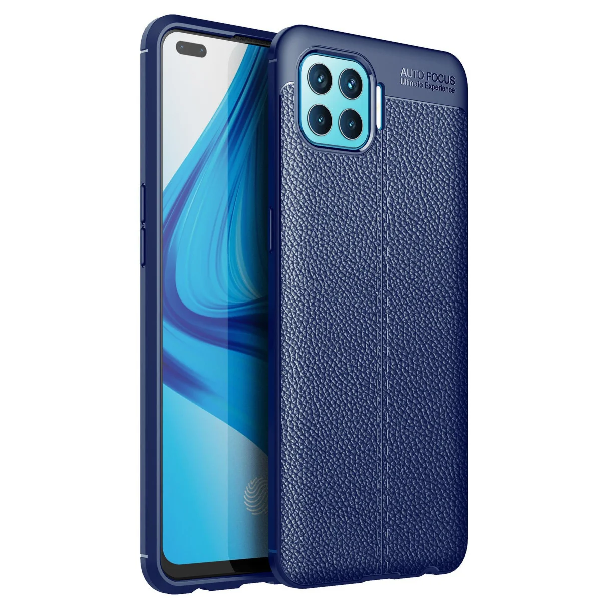 Reno 4 Lite Kılıf Auto Focus Kapak - Lacivert