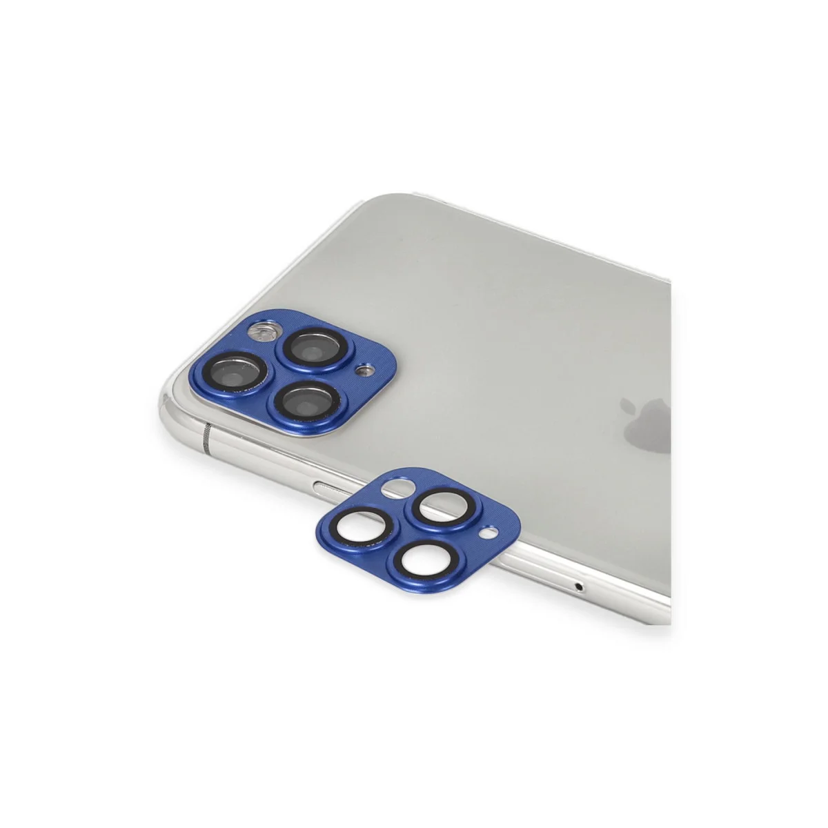 iPhone 11 Pro Max Pers Alüminyum Kamera Lens - Lacivert