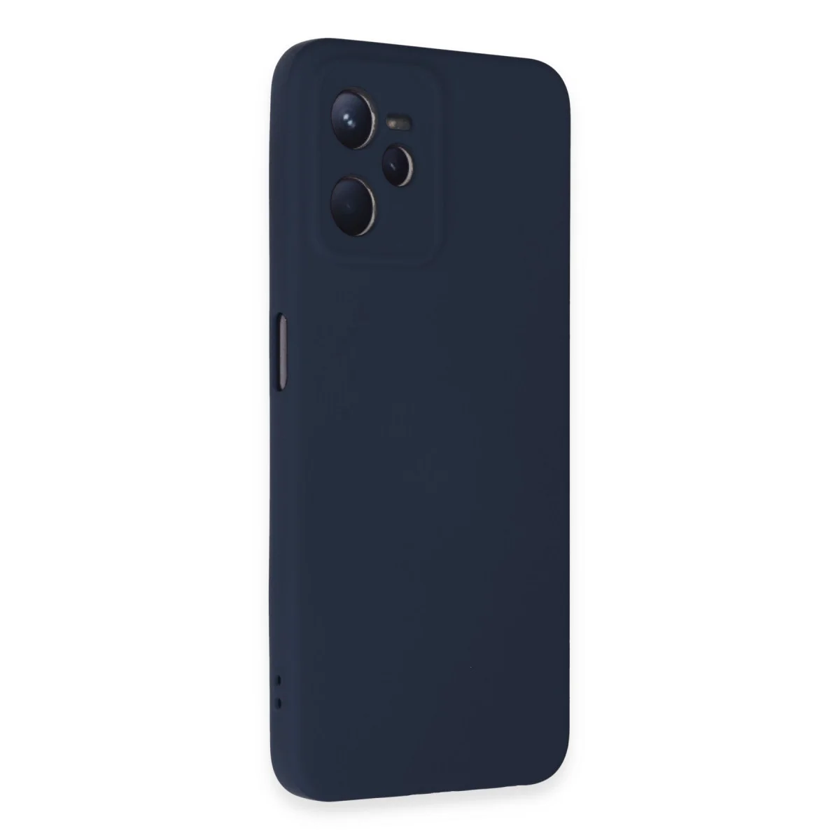 Realme C35 Kılıf Nano içi Kadife Silikon - Lacivert