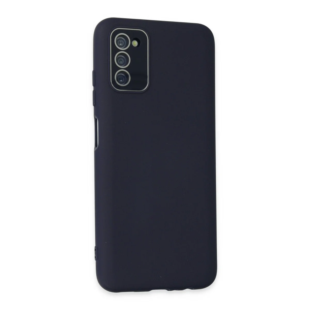 Galaxy A03S Kılıf Lansman Glass Kapak - Lacivert
