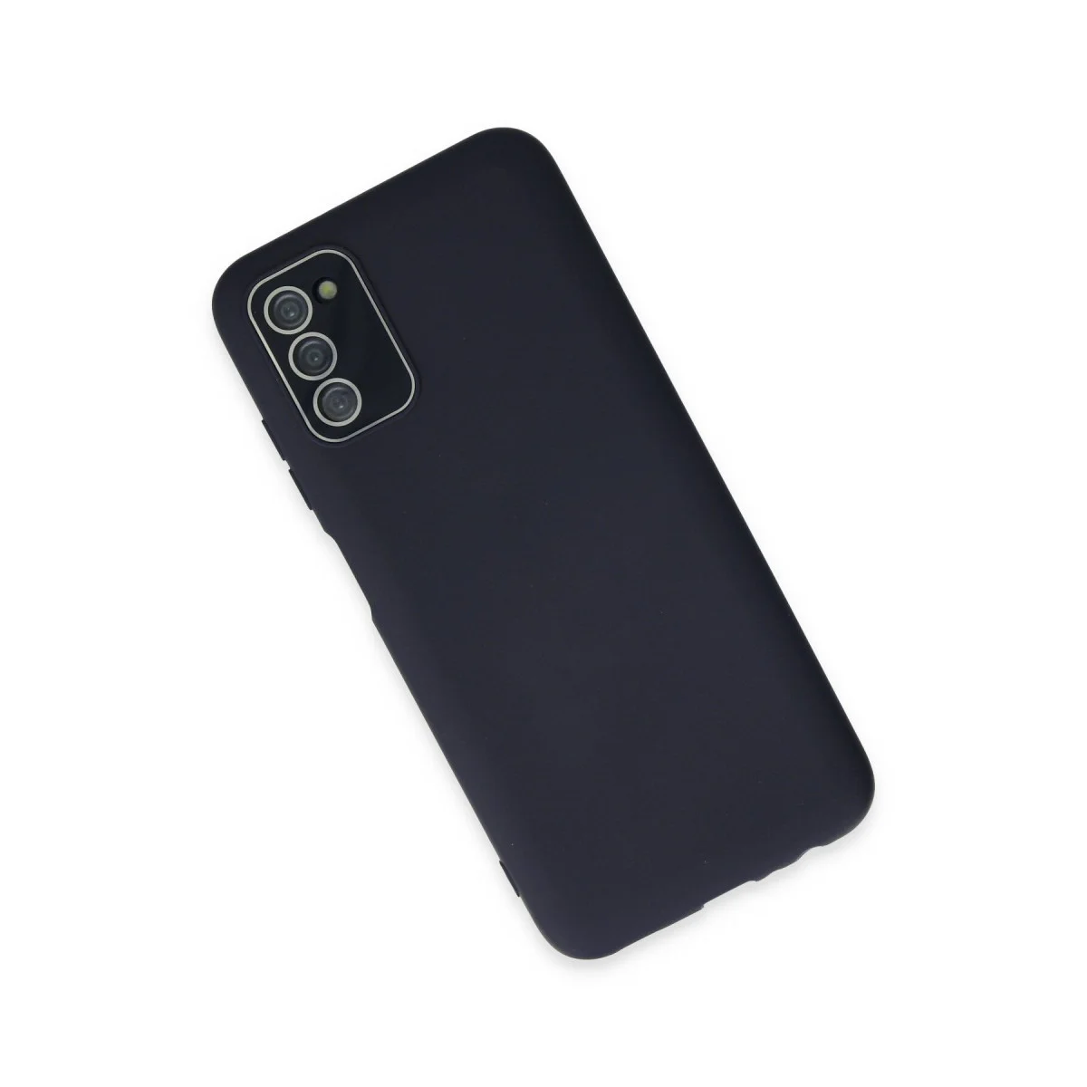 Galaxy A03S Kılıf Lansman Glass Kapak - Lacivert