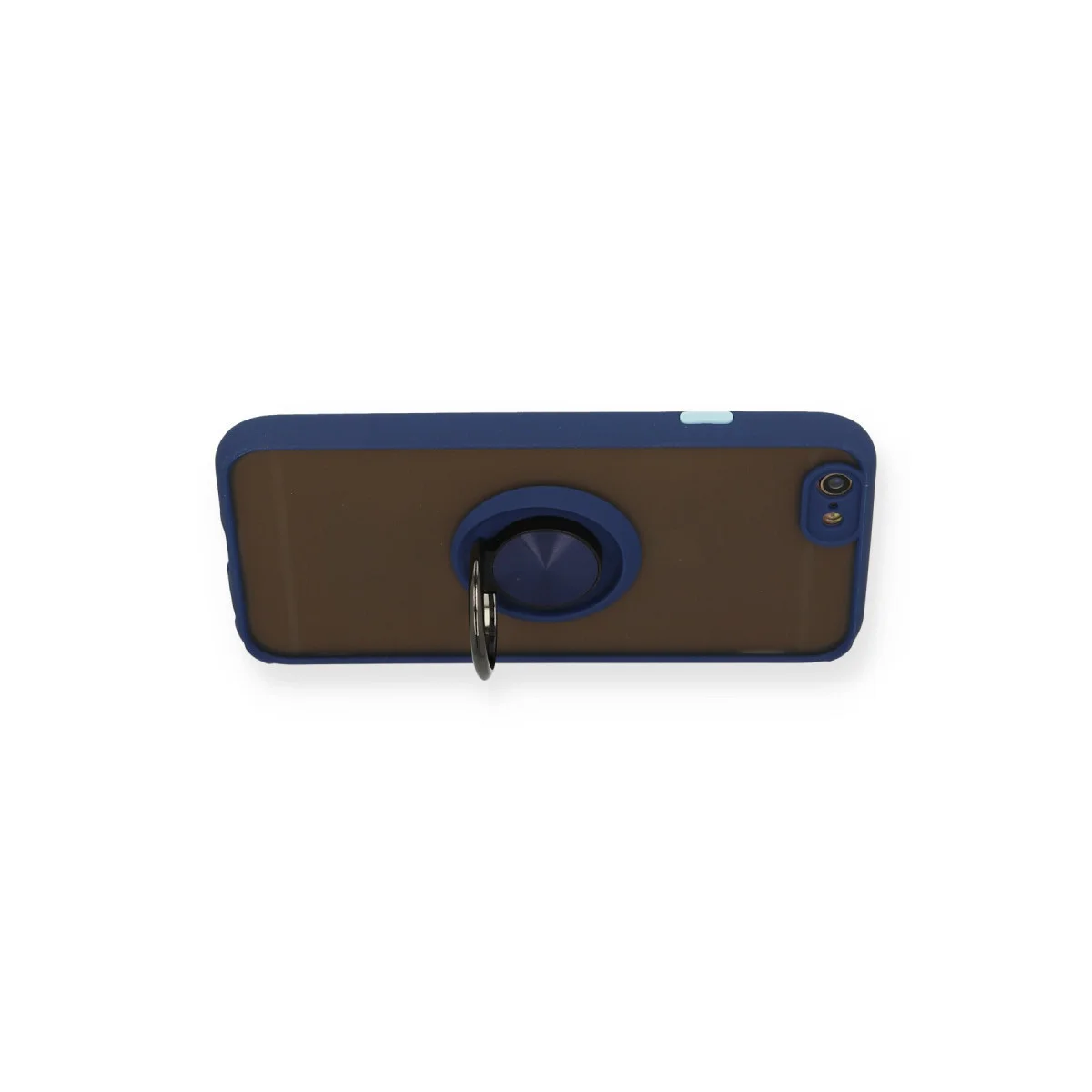 iPhone 6 Kılıf Montreal Yüzüklü Silikon Kapak - Lacivert