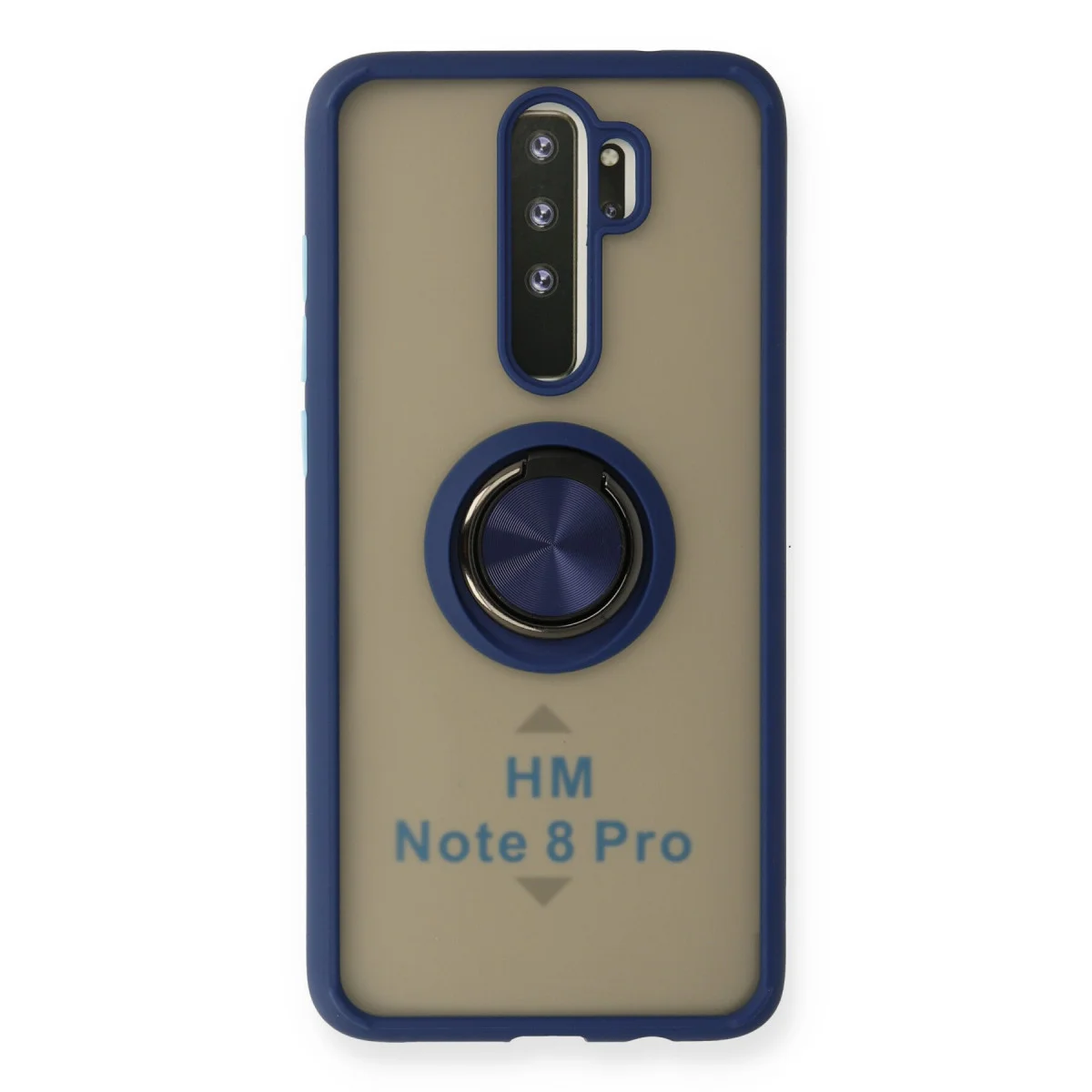 Redmi Note 8 Pro Kılıf Montreal Yüzüklü Silikon Kapak - Lacivert