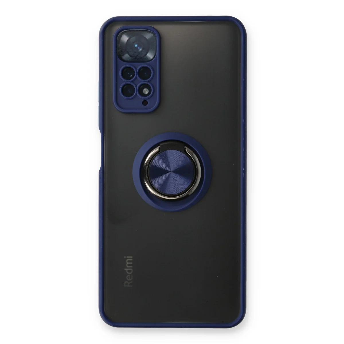 Redmi Note 11 Kılıf Montreal Yüzüklü Silikon Kapak - Lacivert