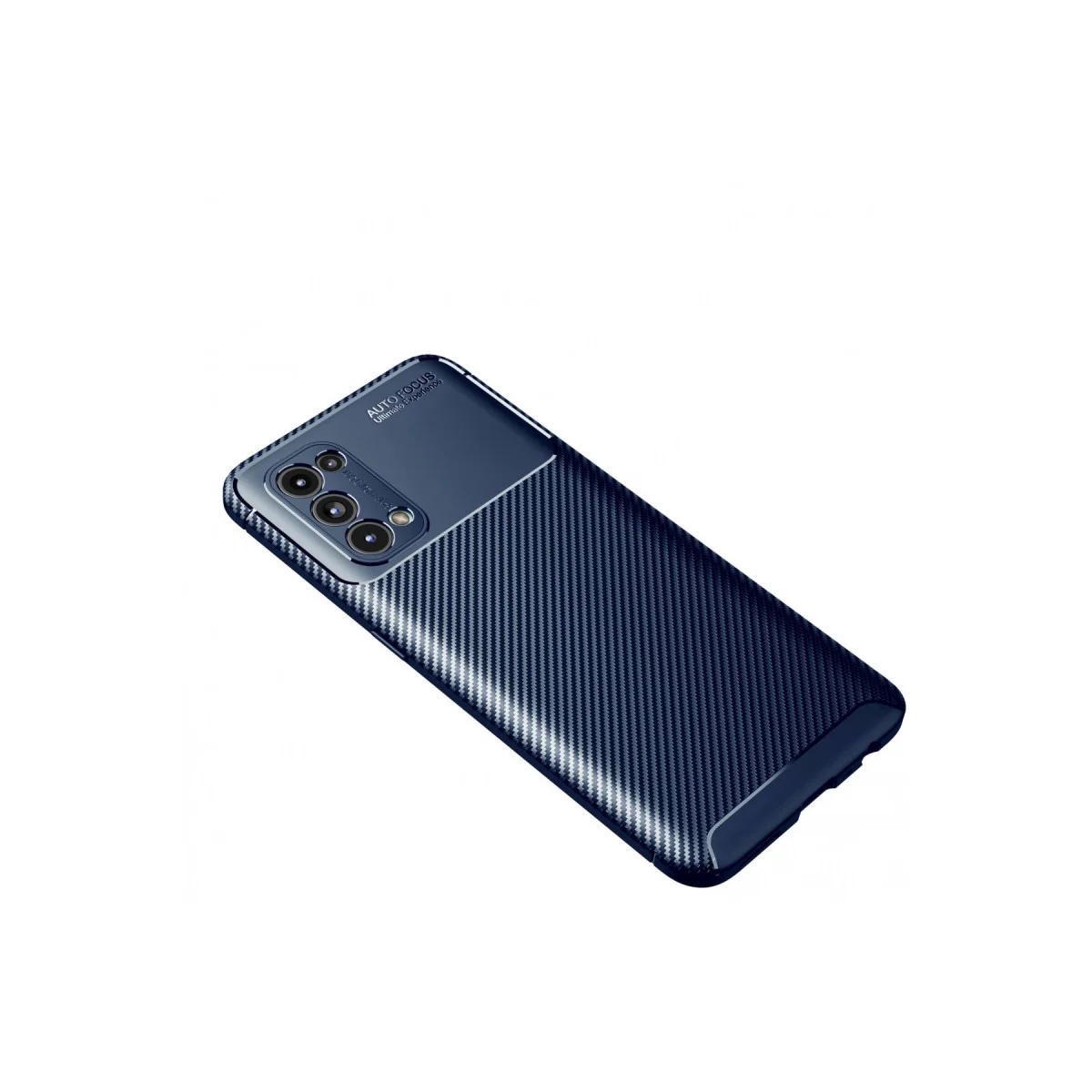 Reno 5 Kılıf Auto Focus Karbon Kapak - Lacivert