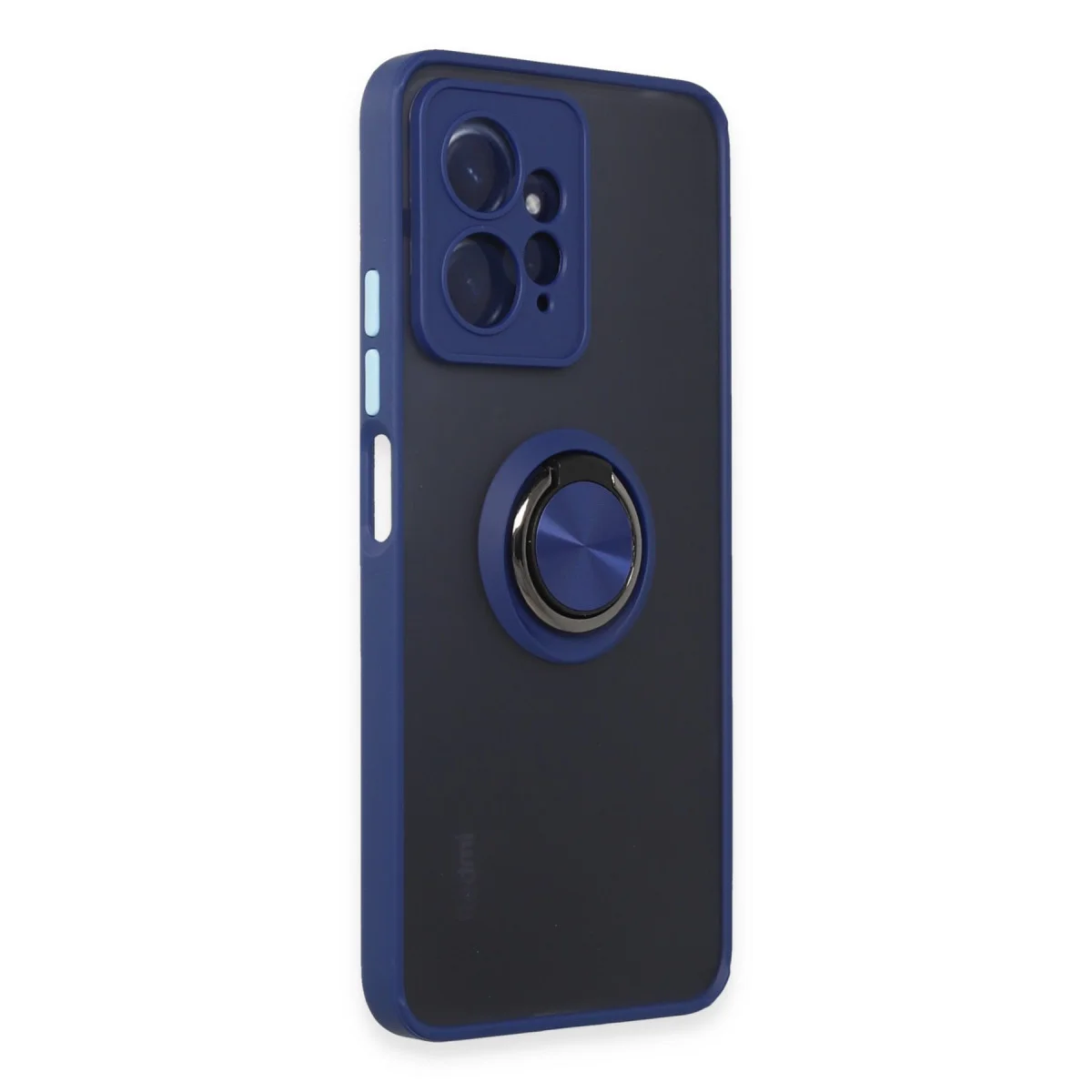 Redmi Note 12 4G Kılıf Montreal Yüzüklü Silikon Kapak - Lacivert