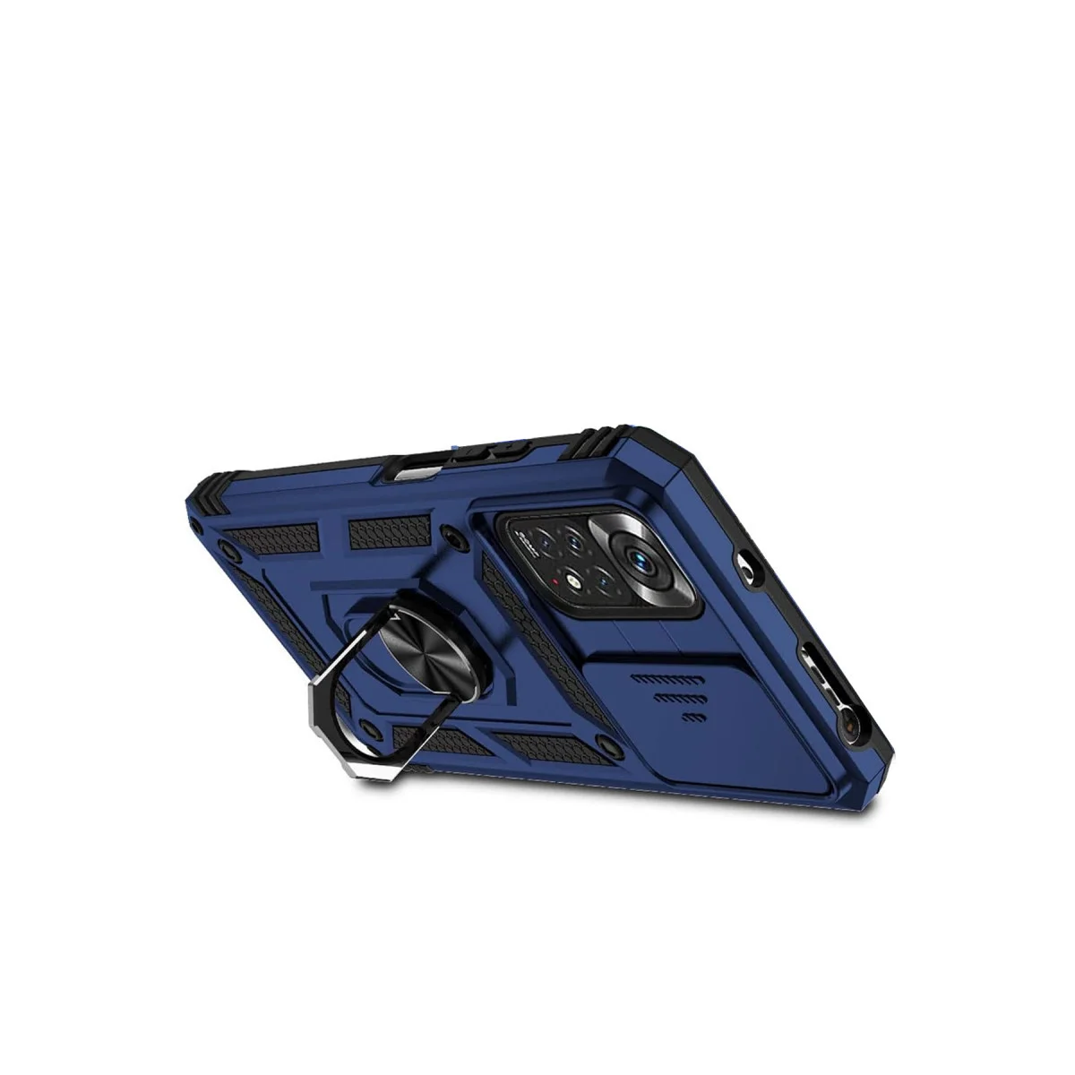 Redmi Note 11 Pro Kılıf Pars Lens Yüzüklü Silikon - Lacivert